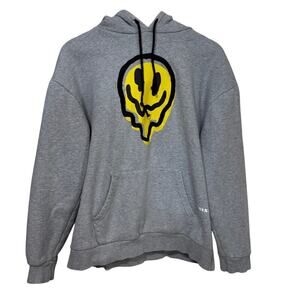 Brixton gray smiley face‎ sweater size medium